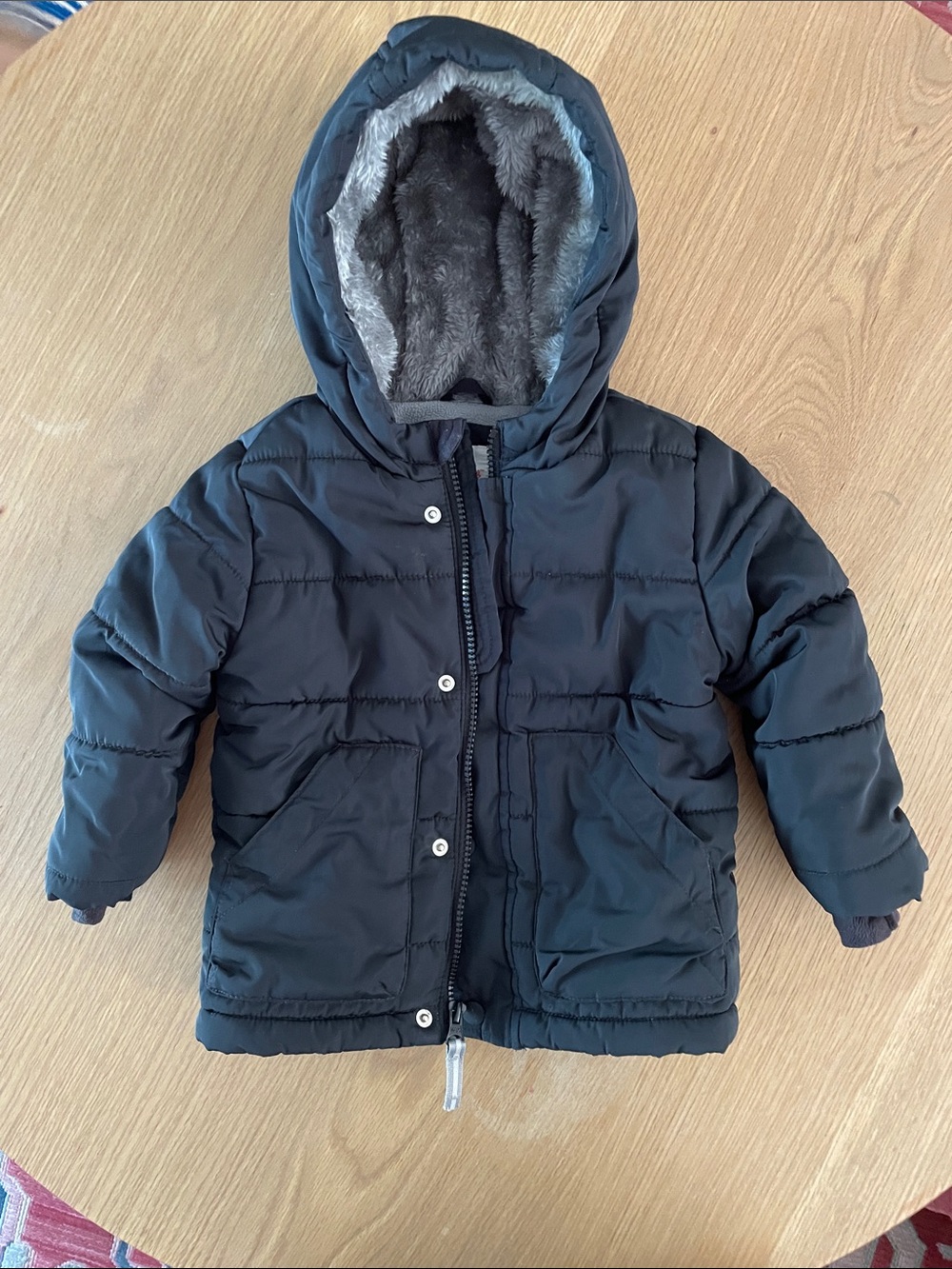 Cat & Jack fleece lined down winter coat - size 18 months